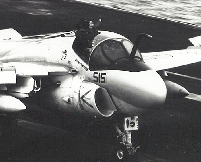 LT Gallagher above the A-6 - closer view