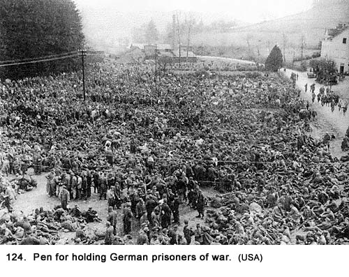 German prisoners held in pens