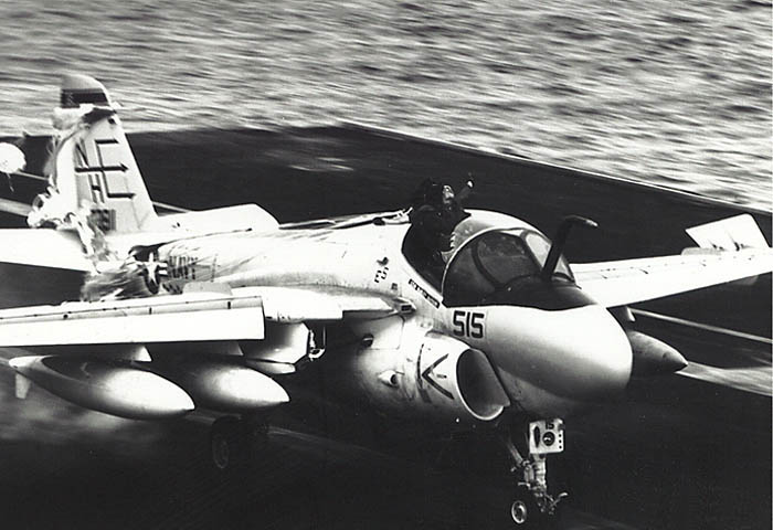 A-6 Landing with LT Gallagher ejected