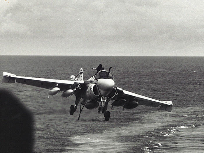 A-6 Landing with LT Gallagher ejected