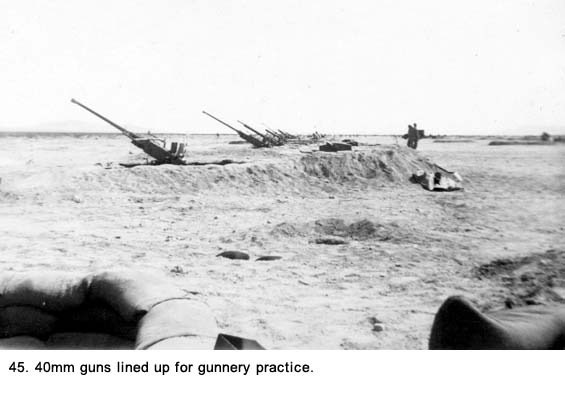 40 mm guns in Mojave Desert