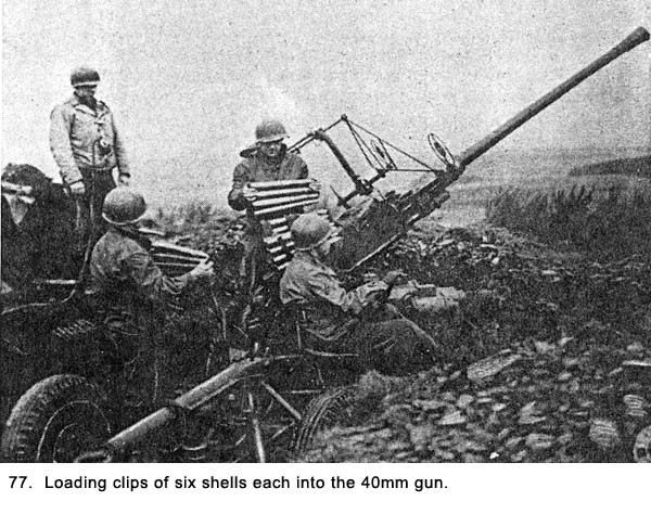 40mm gun - loading with 6 shell clips